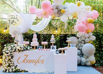 Tổ chức sinh nhật cho bé Jennifer - Tone hồng pastel nhẹ nhàng | AZparty