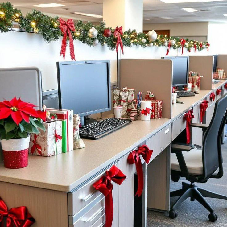 Gợi Ý Trang Trí Noel Bàn Làm Việc Đẹp Và Dễ Thực Hiện