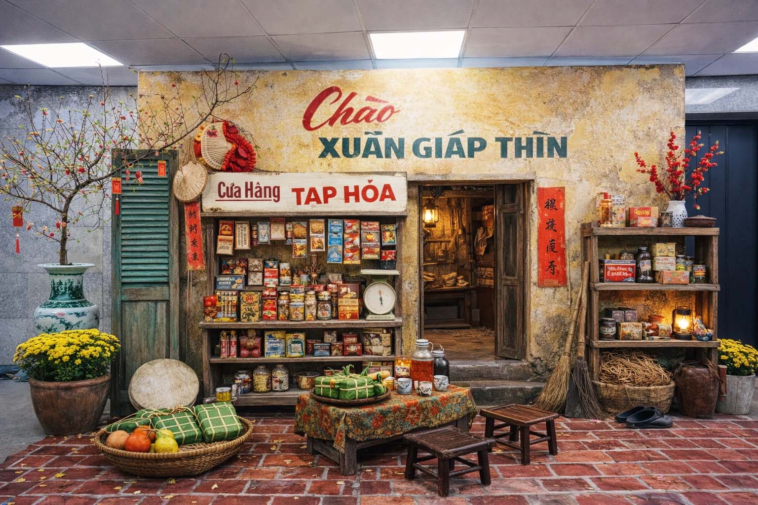 Tiểu Cảnh Tết Xưa Miền Bắc & Miền Nam Đậm Nét Truyền Thống