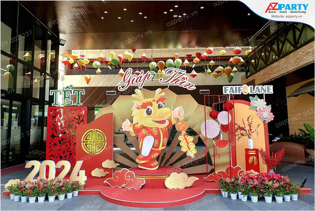 trang trí tết trung tâm thương mại faifo lane