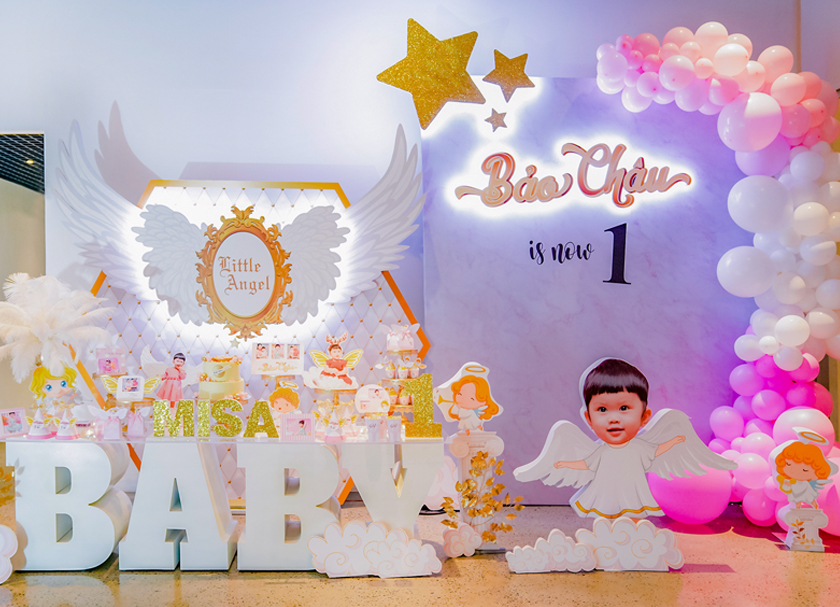 Trang trí thôi nôi bé gái Misa- chủ đề Angel