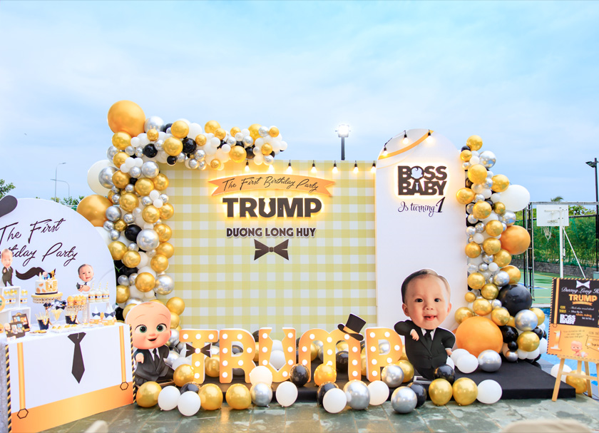 Trang trí thôi nôi bé Trump – chủ đề The Boss Baby
