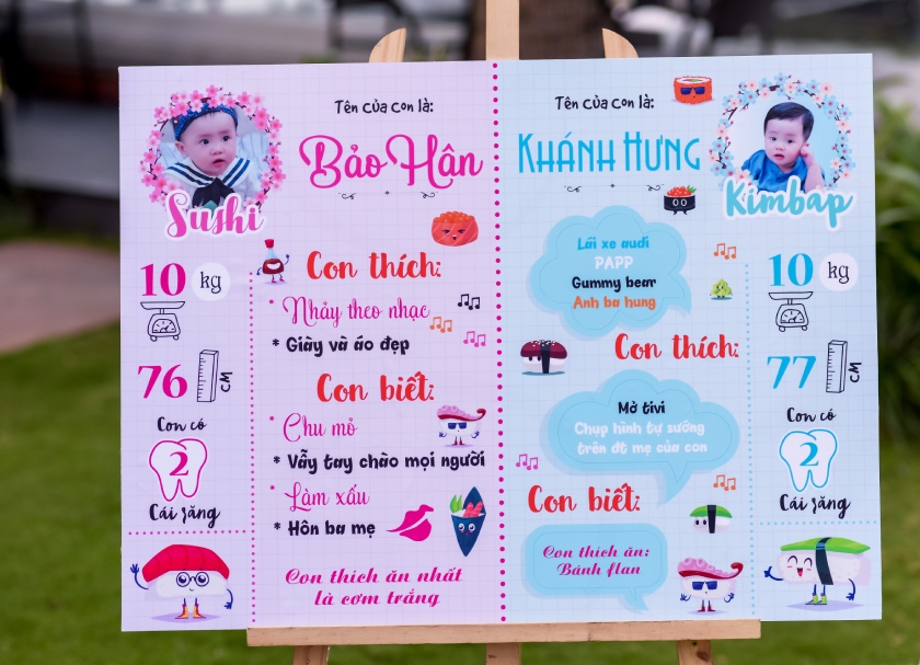 Các mẫu bảng thông tin (chalkboard) trang trí thôi nôi xinh xắn