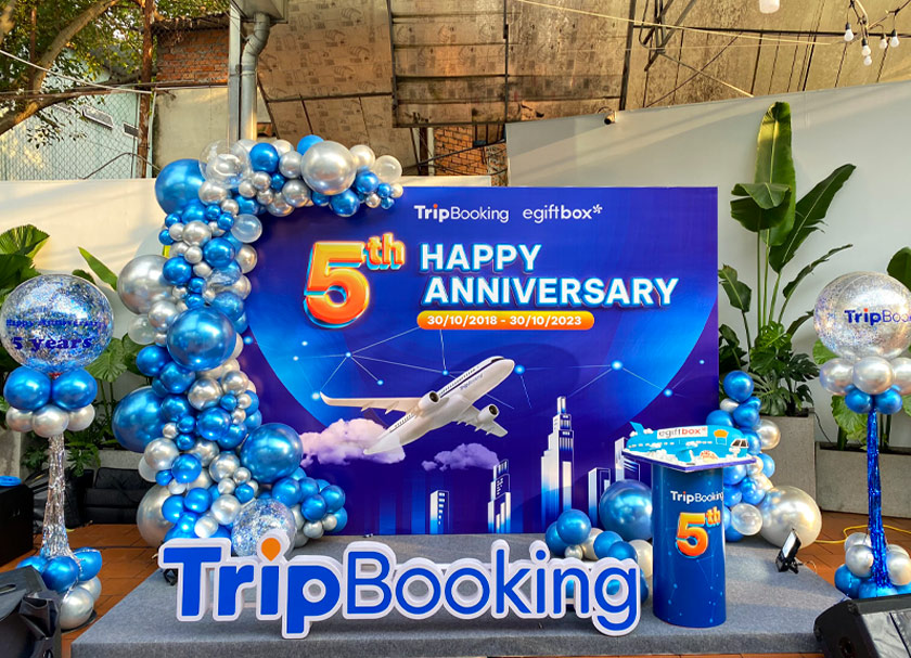 Mừng sinh nhật 05 tuổi TripBooking với booth sự kiện sáng tạo