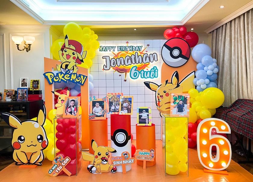 Cùng Jonathan bắt Pokemon trong tiệc sinh nhật vui nhộn của em