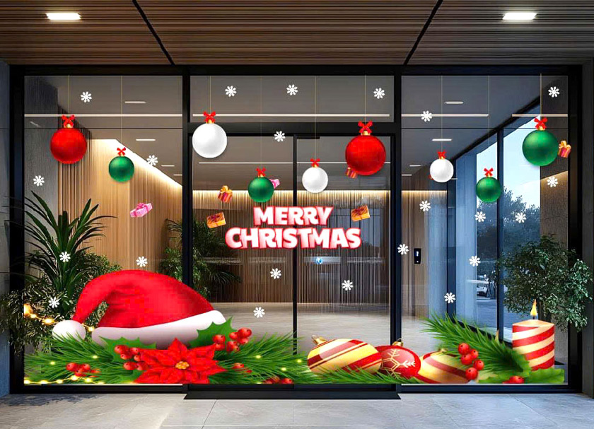 Top những mẫu trang trí decal noel hot trend cho mùa lễ hội