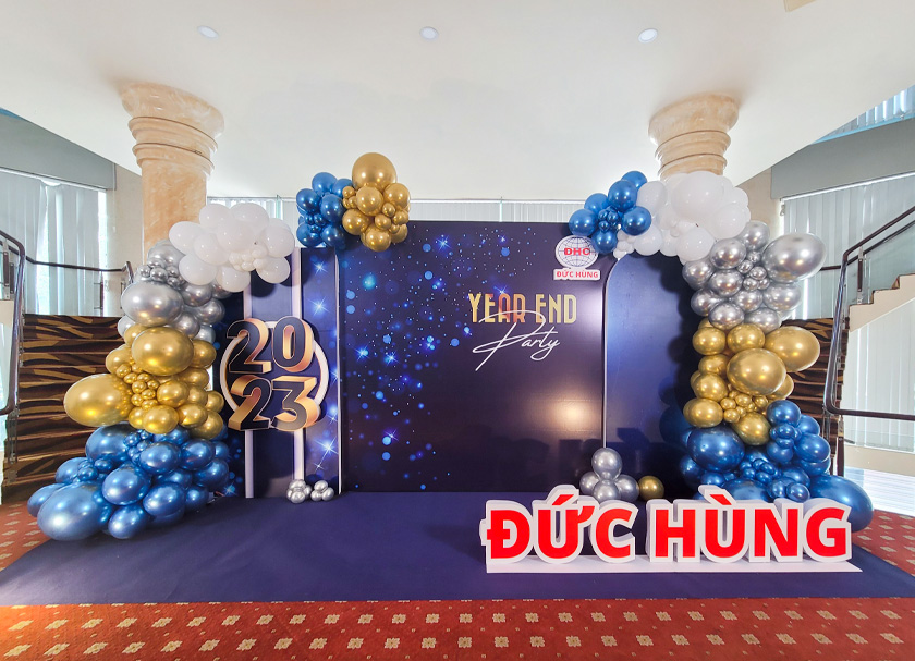Tổng hợp các mẫu backdrop trang trí tiệc tất niên cuối năm sáng tạo