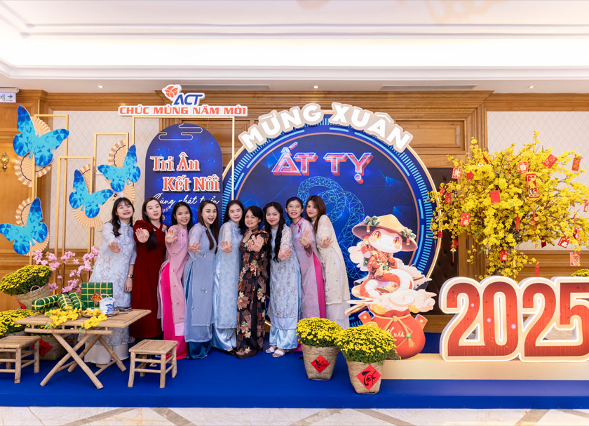 Công ty viễn thông ACT đón xuân Ất Tỵ 2025 với tiểu cảnh rực rỡ