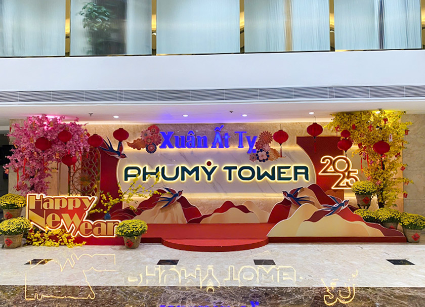 Không khí tết ngập tràn khắp công ty PVFCCo với concept ấn tượng