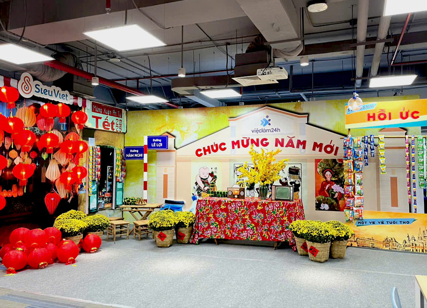 Công ty Siêu Việt đón xuân Ất Tỵ 2025 với tiểu cảnh hoành tráng