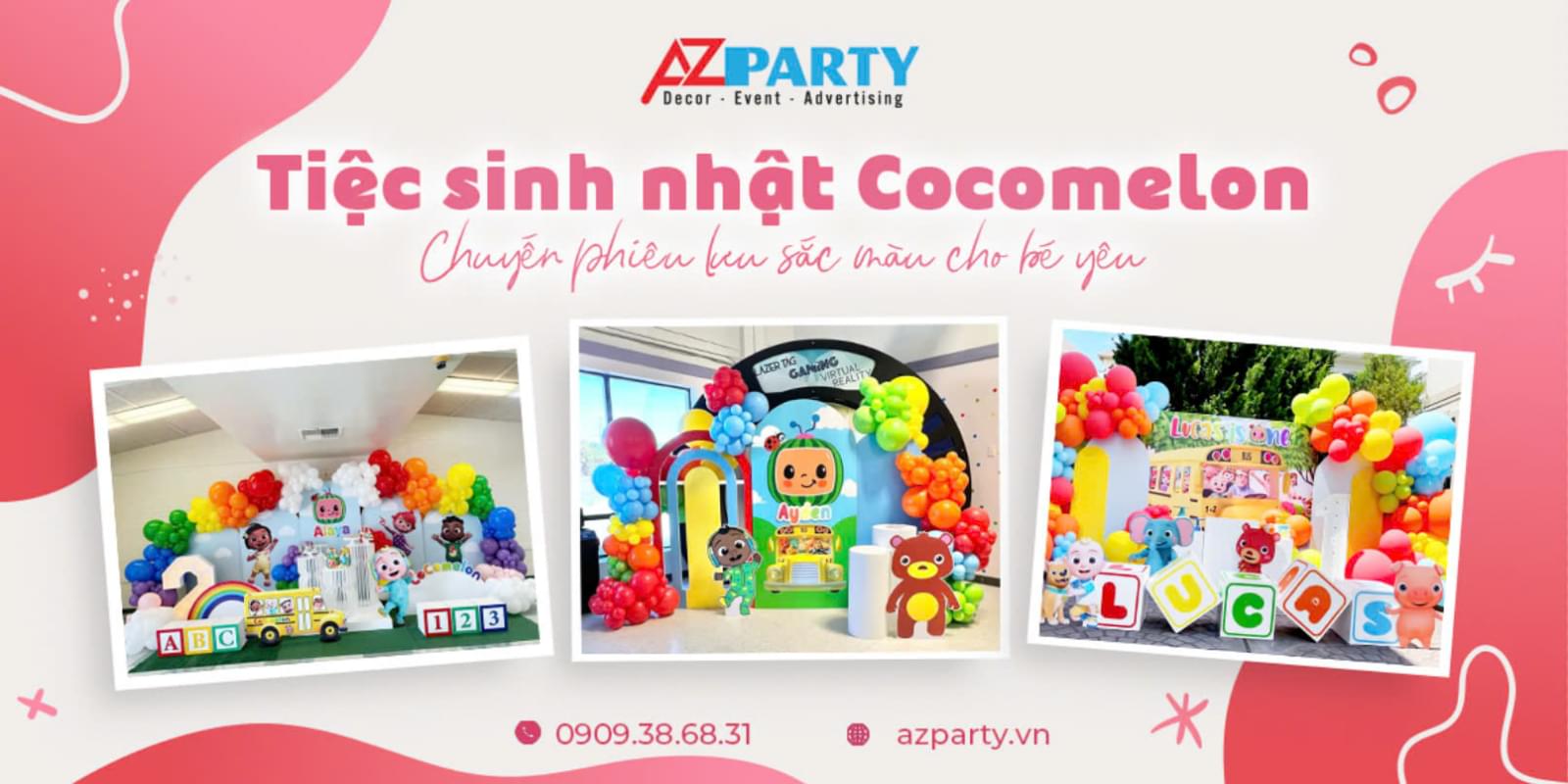 Đón tiệc sinh nhật tràn ngập sắc màu rực rỡ với chủ đề Cocomelon