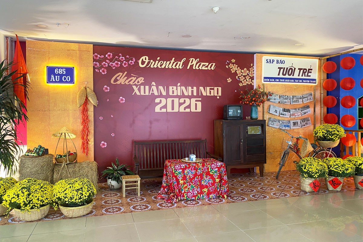 Trở Về Ký Ức Xuân Xưa Với Tiểu Cảnh Tết Xưa Tại Oriental Plaza