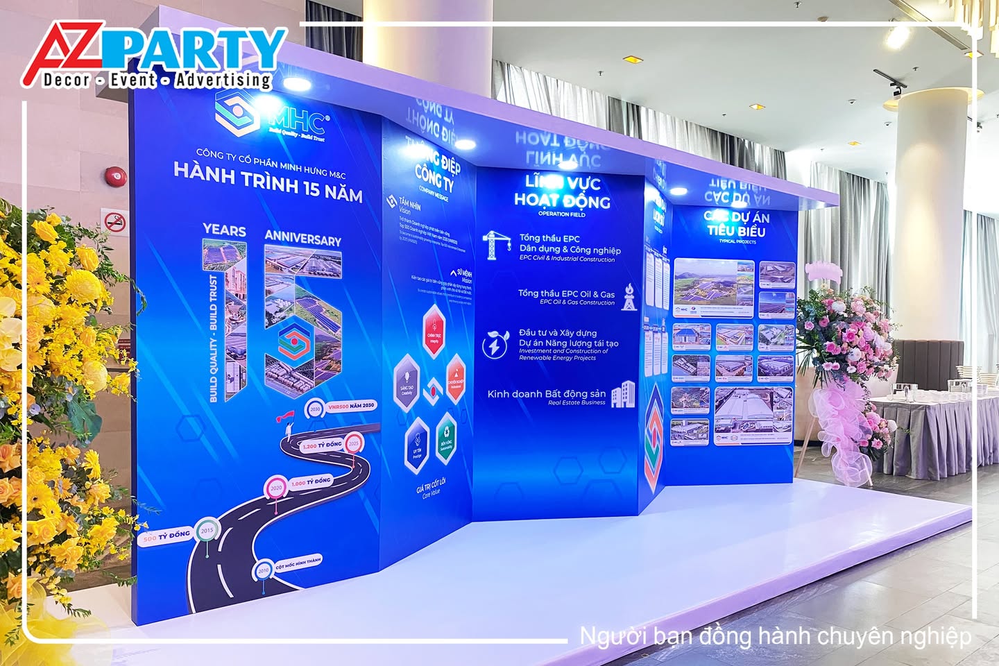 Góc chụp khác của backdrop checkin 