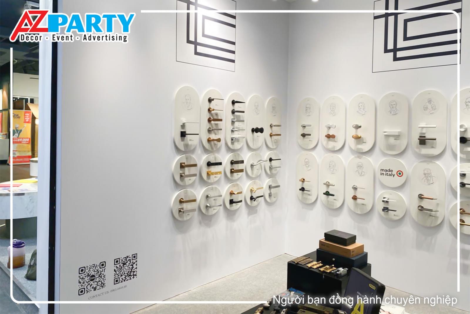 Cận cảnh booth sự kiện khi đã trưng bày sản phẩm của TTC