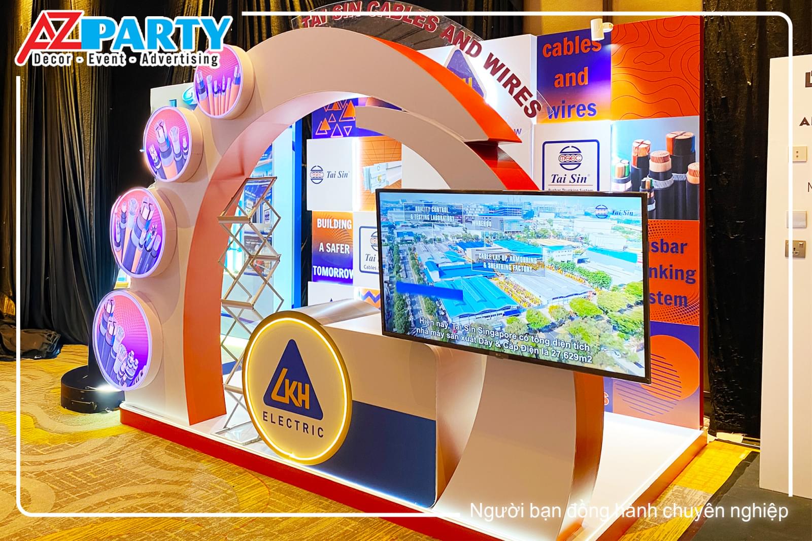 góc bên phải của booth