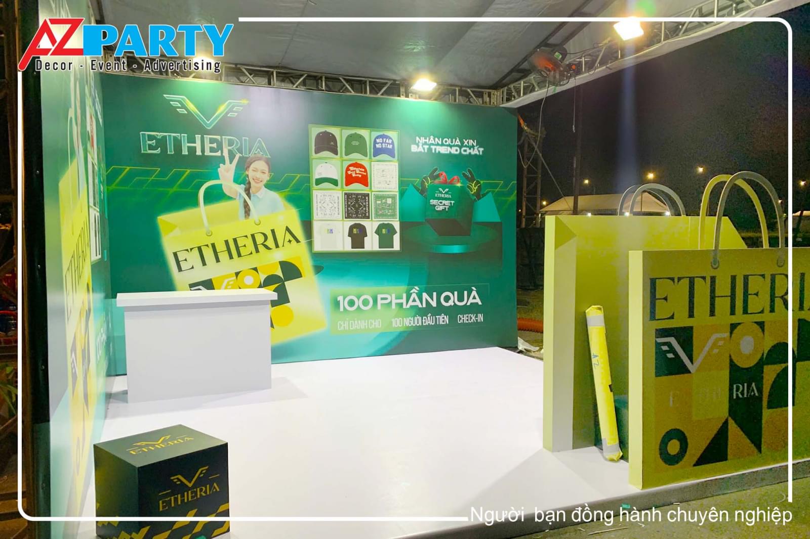 Mặt góc trái booth Etheria