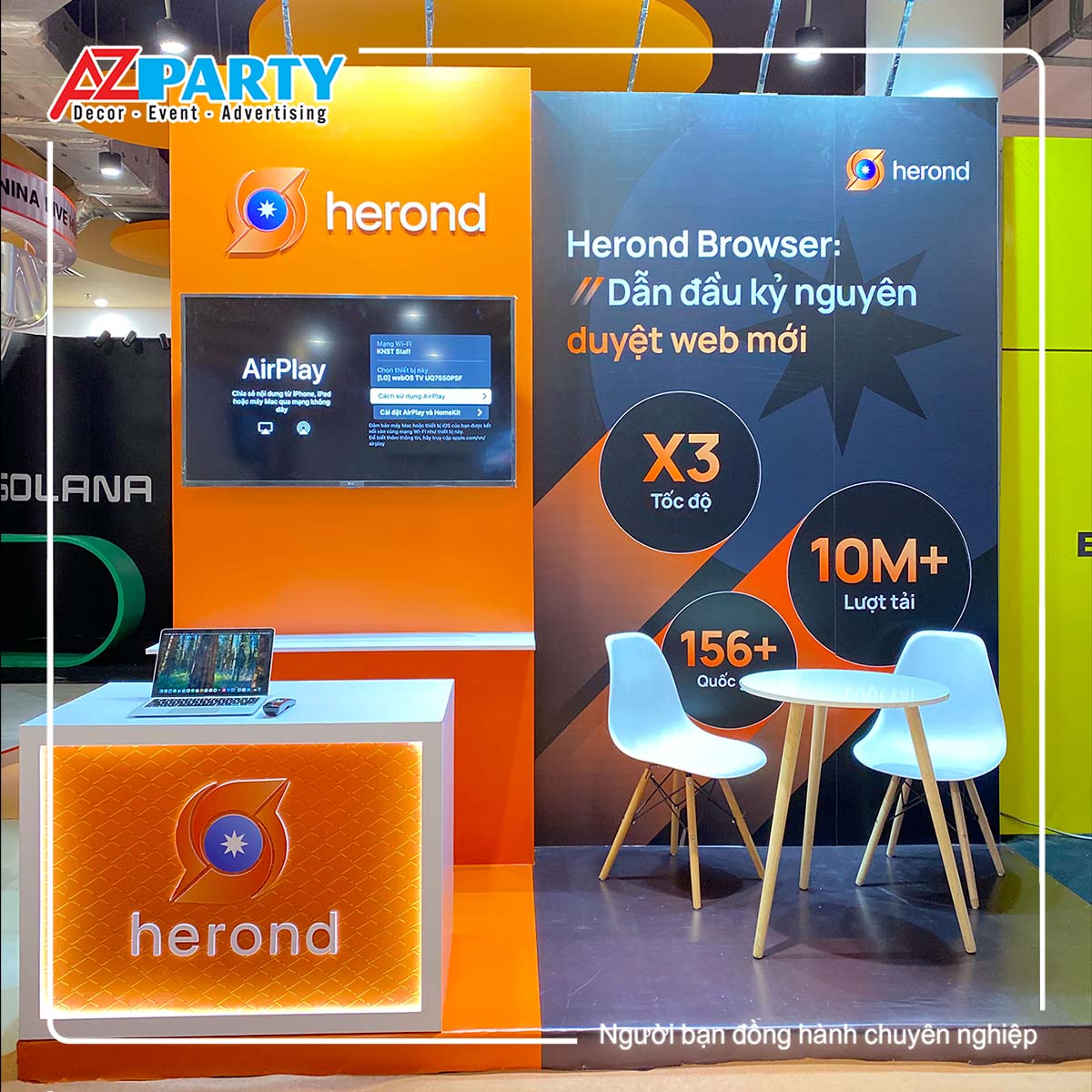 cận cảnh booth herond