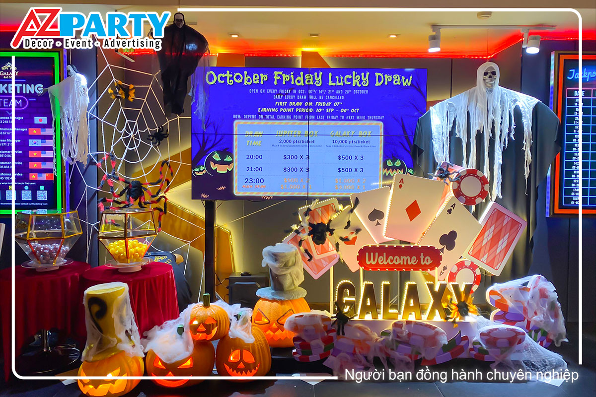 tiểu cảnh Halloween tại Galaxy Club