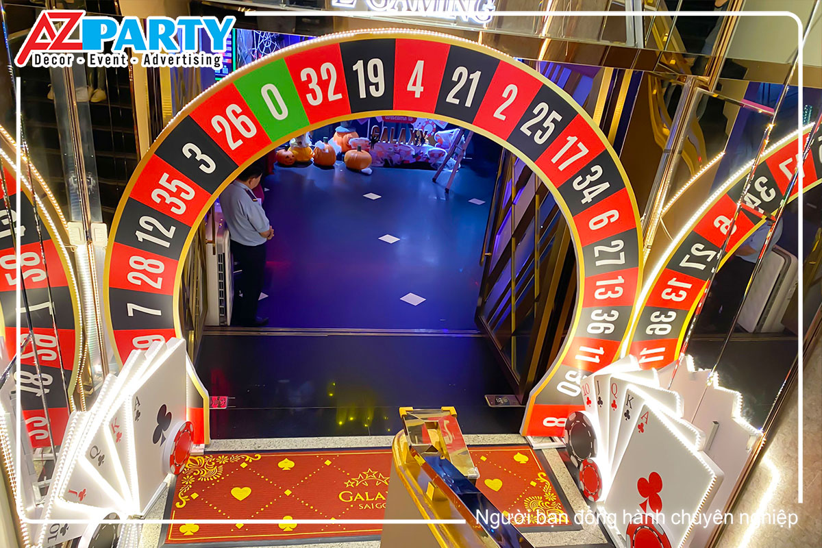 trang trí cổng tại Galaxy Club