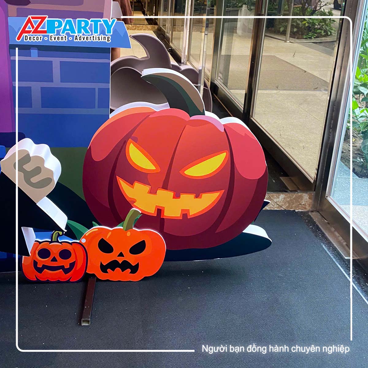 bí ngô halloween làm từ formex phủ pp