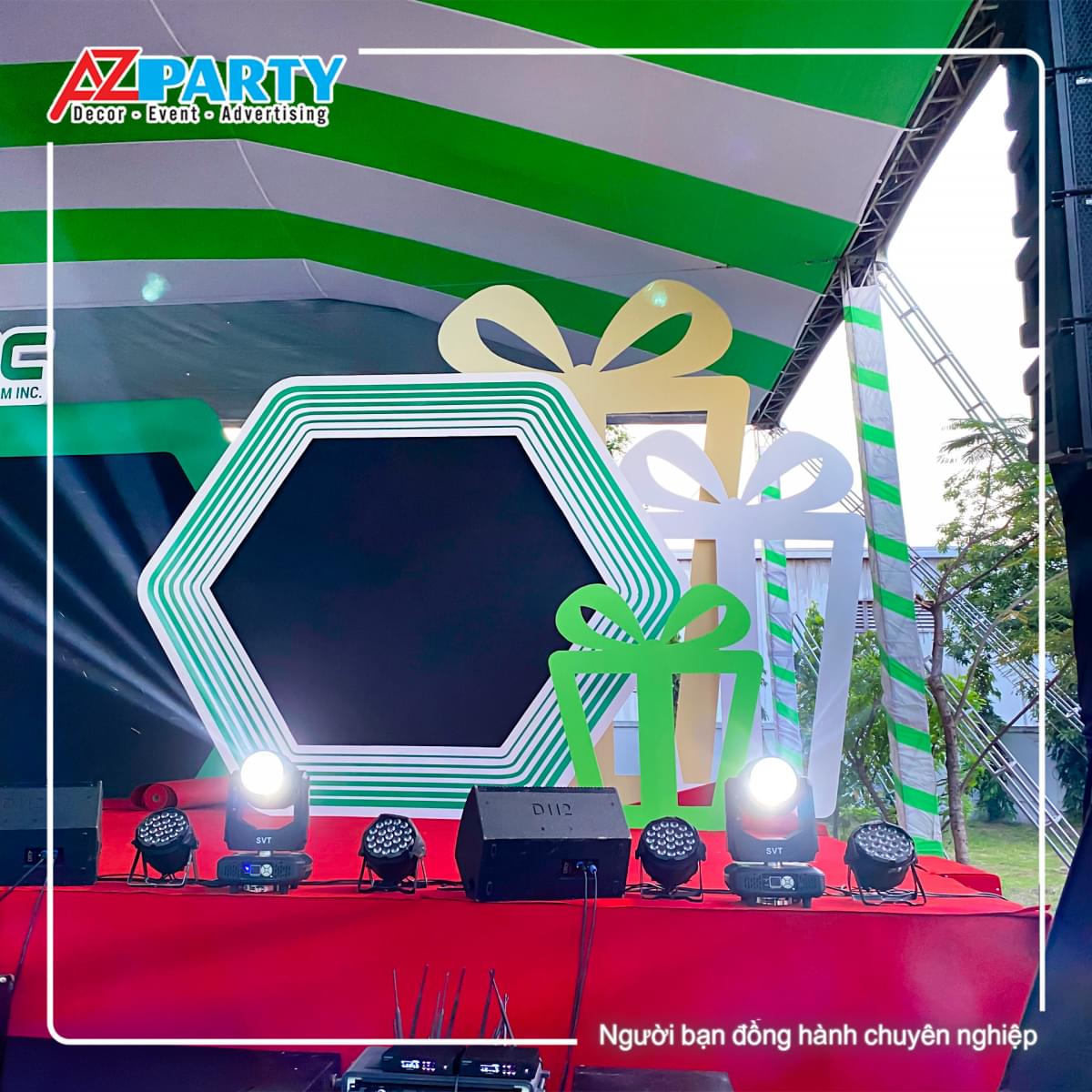 chi tiết decor sân khấu