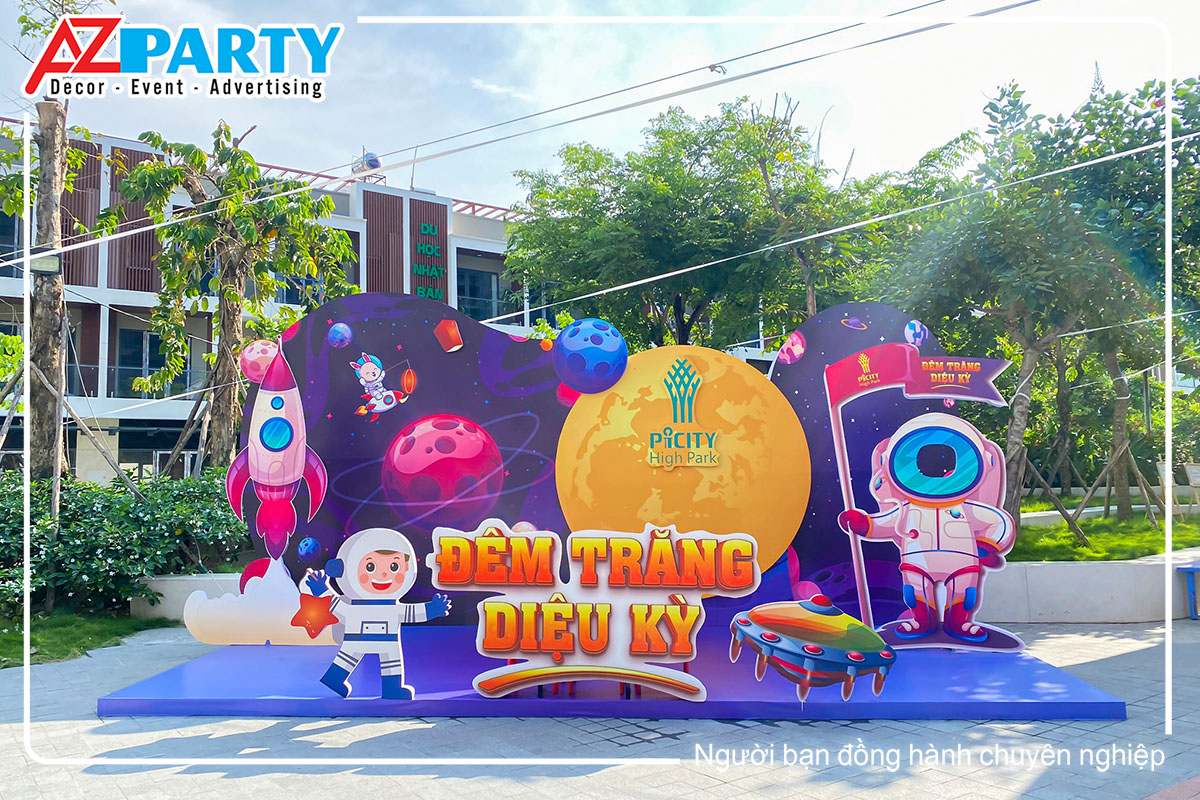 Toàn cảnh booth check in đêm trung thu của Picity High Park
