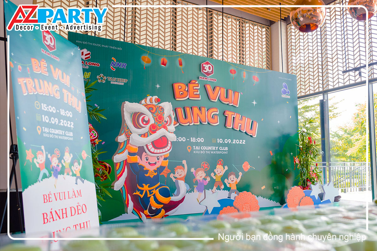 backdrop trong chương trình trung thu chung cư Waterpoint