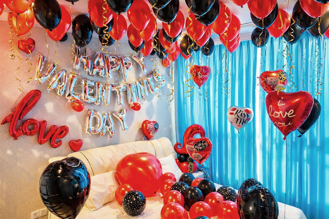 Trang trí valentine lãng mạng tại phòng ngủ