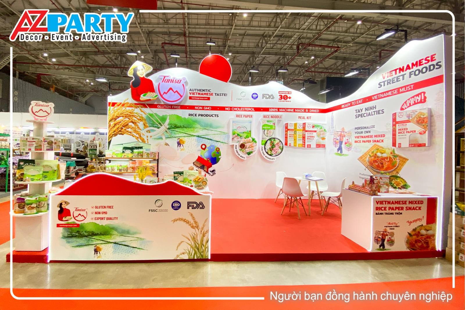 Tổng thể tạo nên 1 gian hàng vừa ấn tượng vừa hiện đại