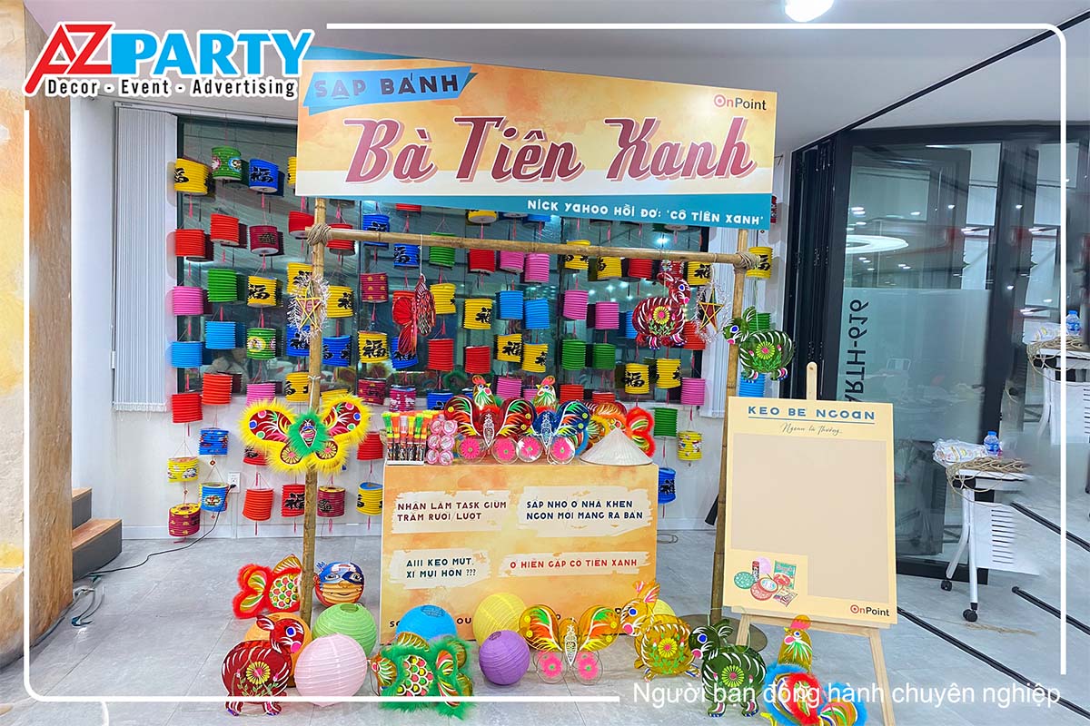 tiểu cảnh lấy cảm hứng từ sạp bánh tuổi thơ