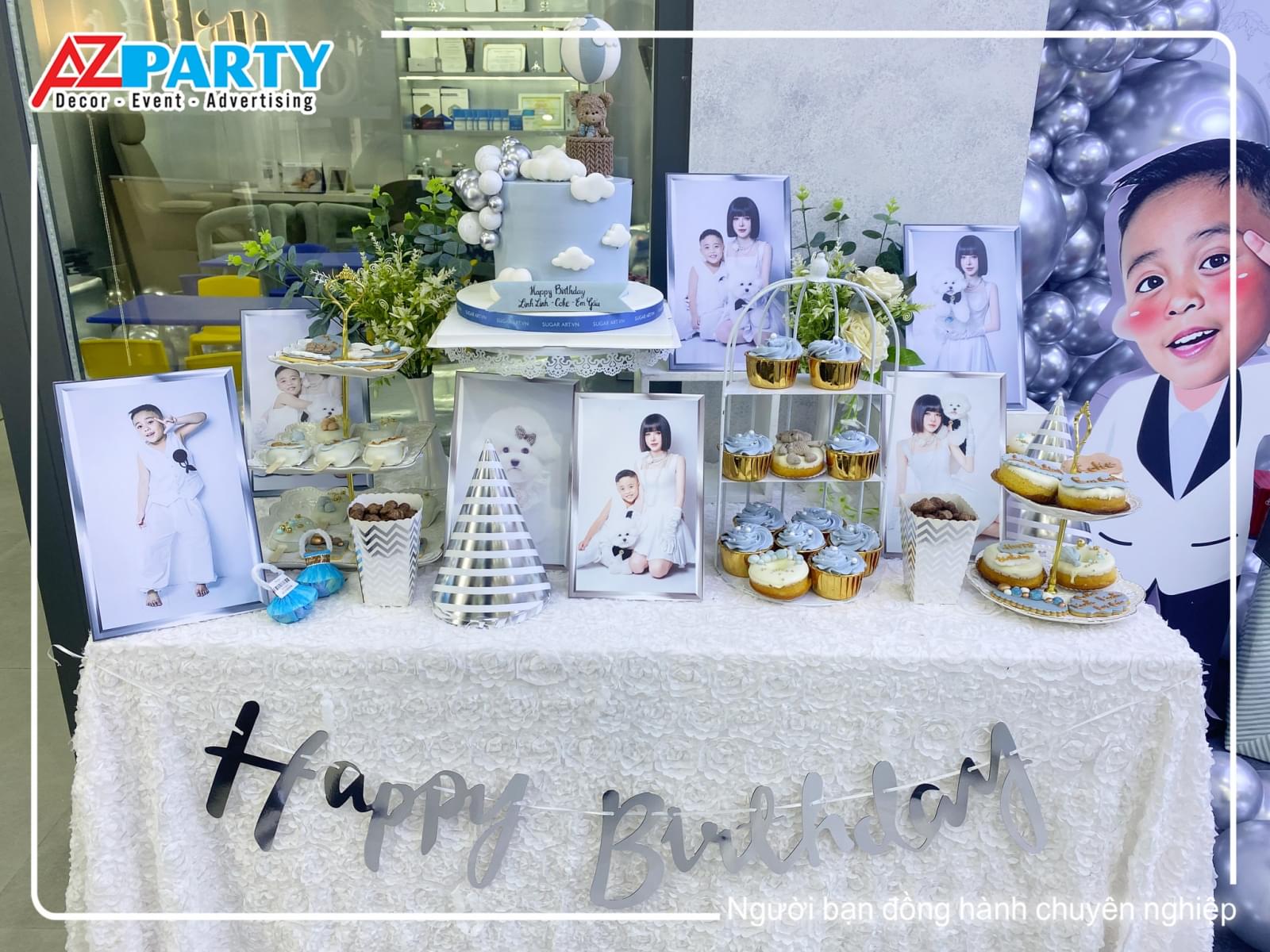 bàn gallery sinh nhật siêu xinh