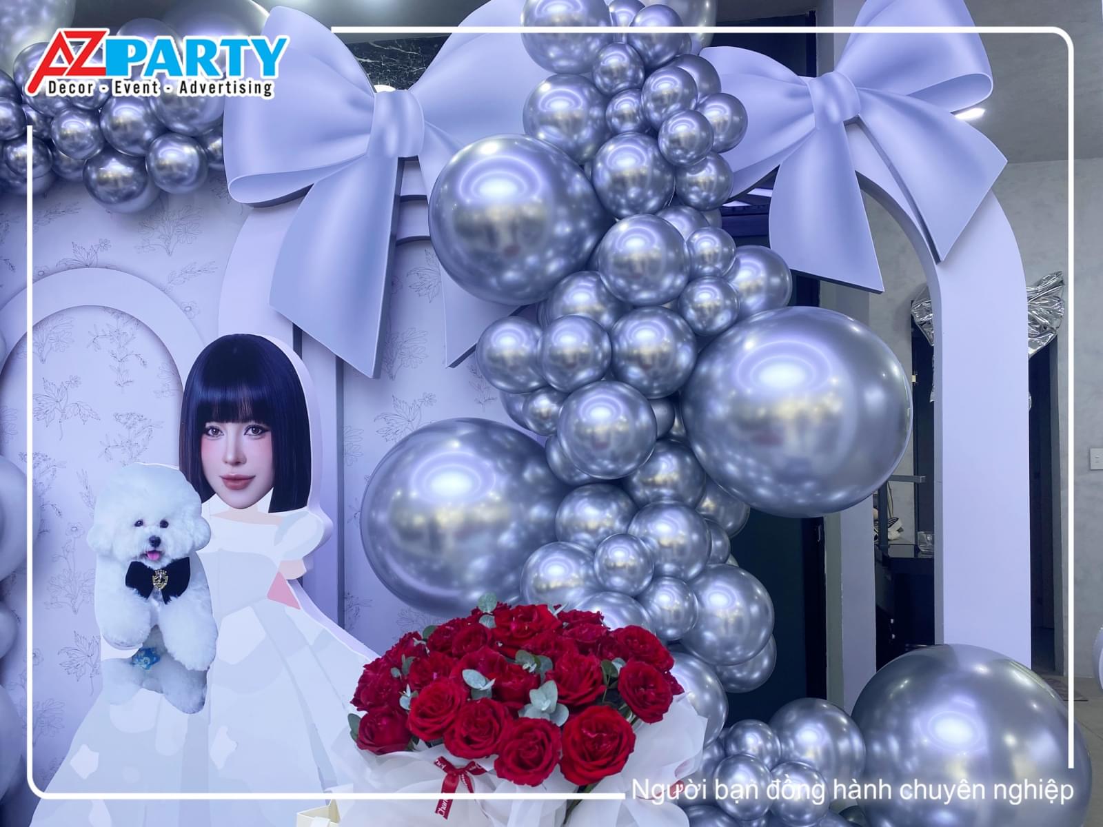 Cận cảnh backdrop sinh nhật