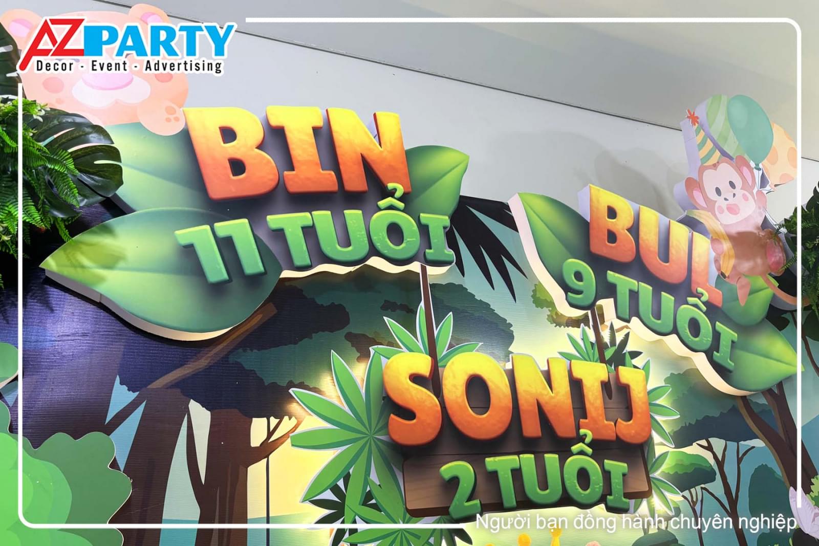 Chi tiết bảng tên backdrop 