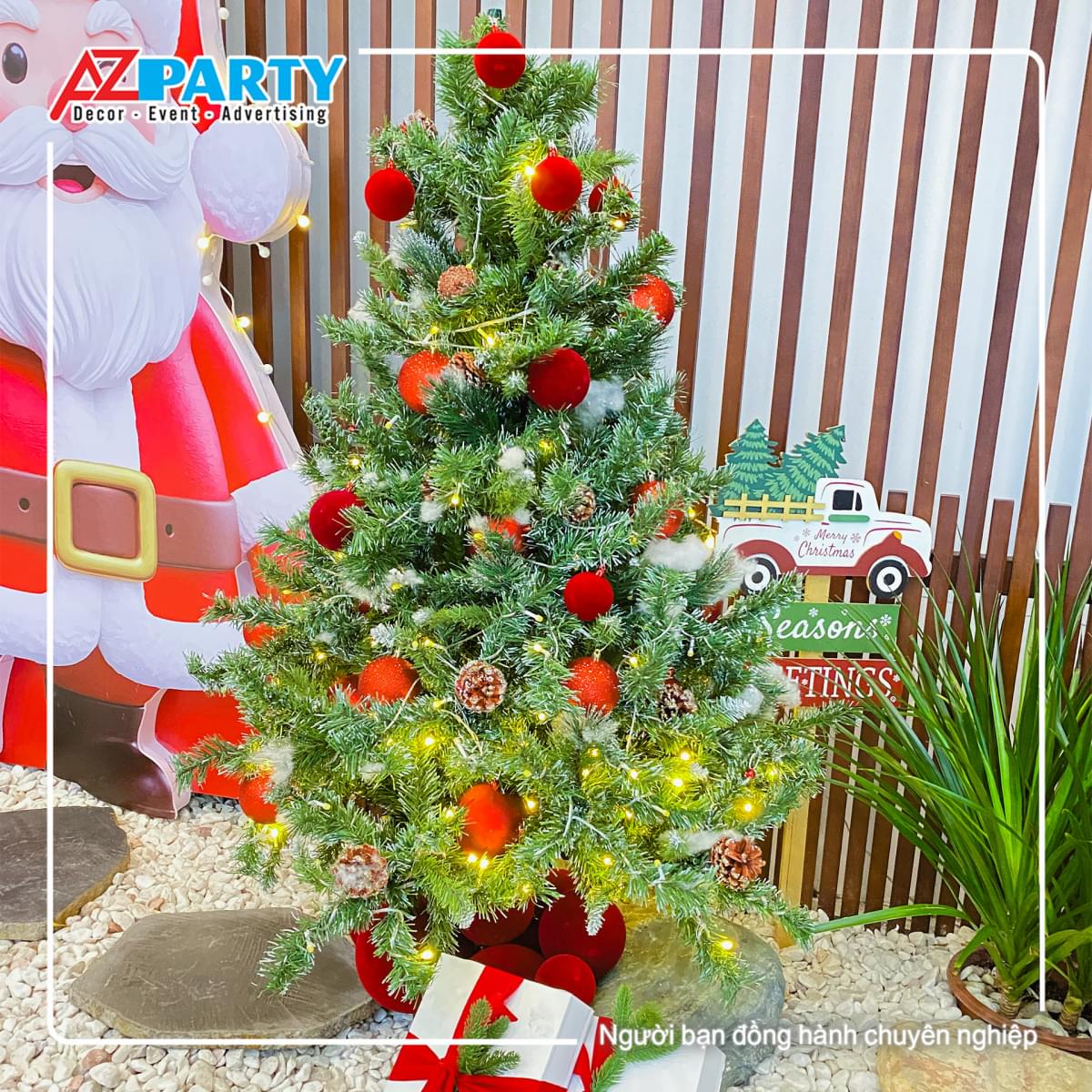 cây thông mini trang trí tiểu cảnh noel