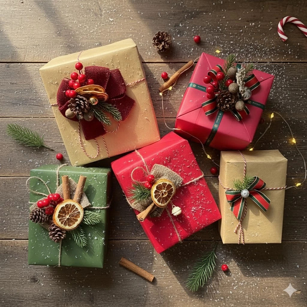 Hộp quà decor noel 