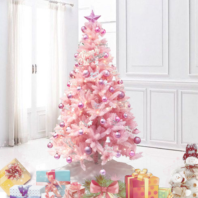 Trang trí cây thông noel Tone Hồng