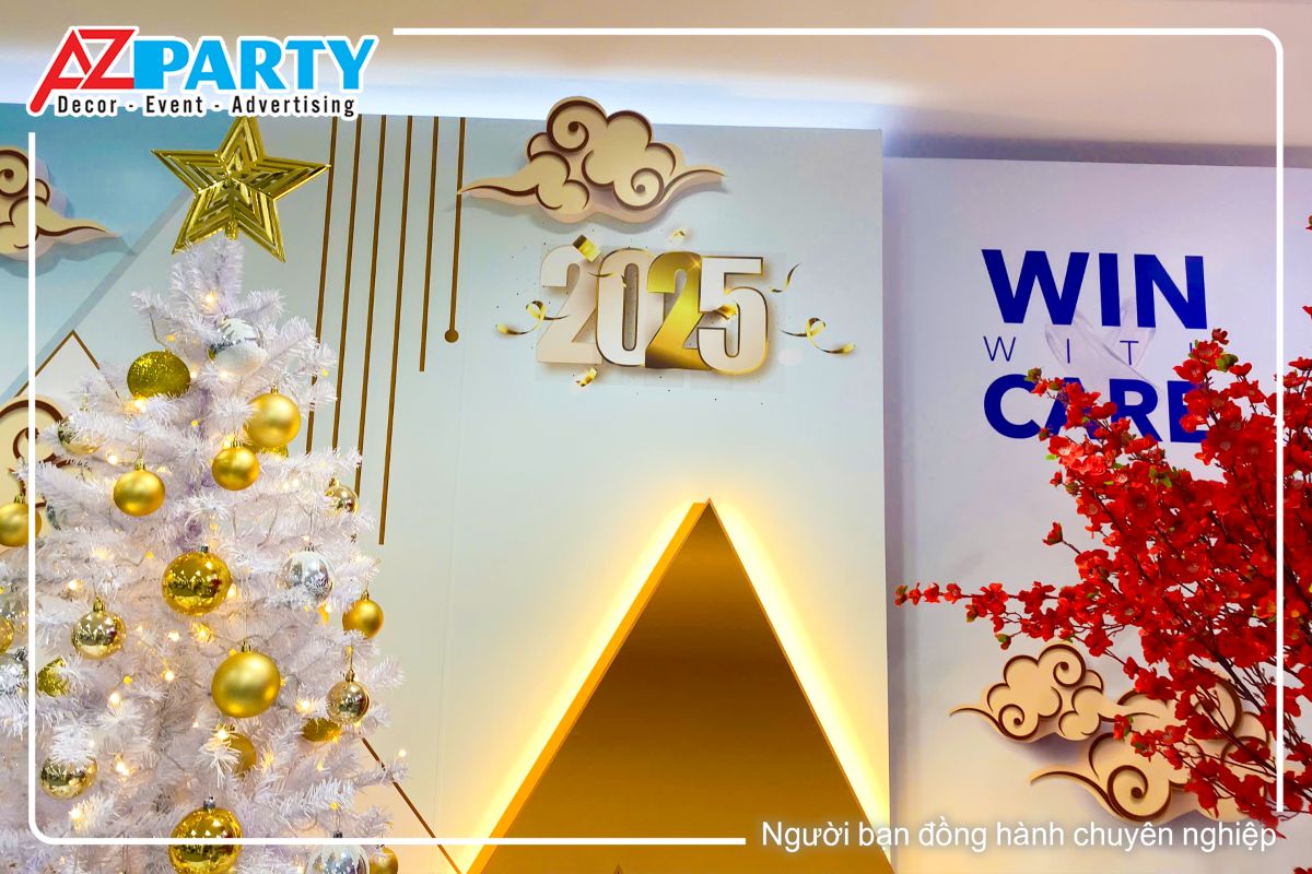 chi tiết số 2025 được làm nổi bật trên backdrop với màu trắng và váng ở số 2