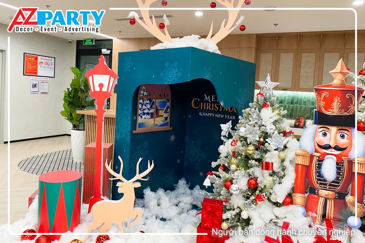 Gift box khổng lồ màu xanh