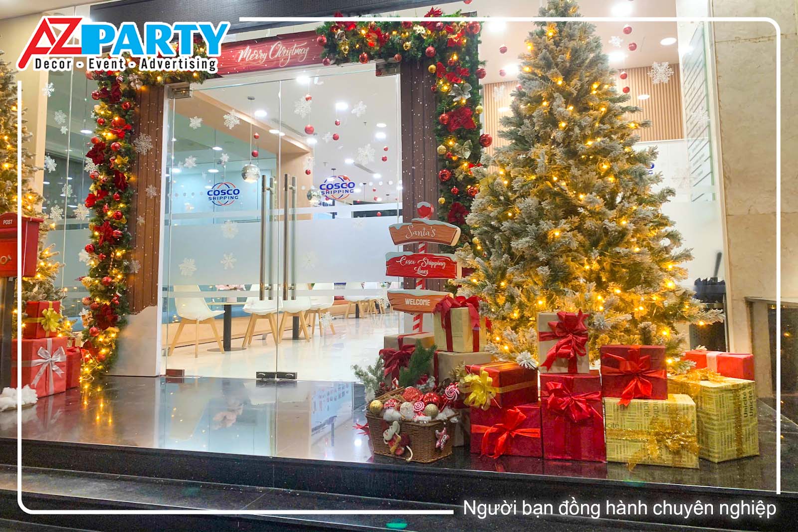 Trang trí noel văn phòng Cosco