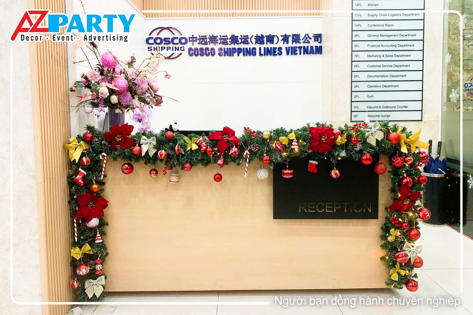 Trang trí noel văn phòng Cosco