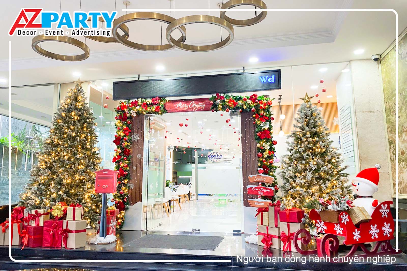 Trang trí noel văn phòng Cosco