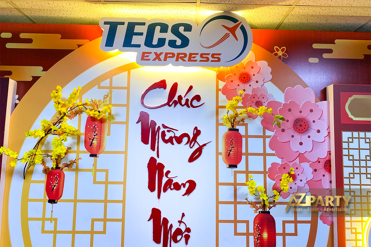 Cận cảnh chi tiết mẫu trang trí Tết cổ truyền văn phòng 