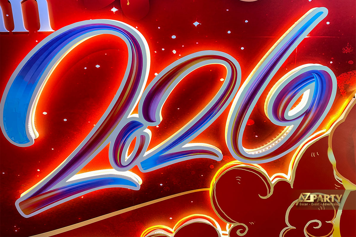 Chi tiết bộ số 2026 tiểu cảnh Tết nổi bật