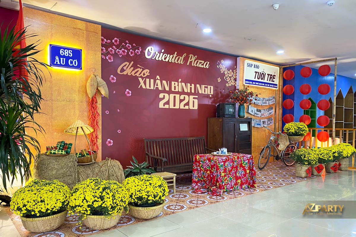 Trang trí tiểu cảnh Tết xưa phong cách hoài niệm tại chung cư 