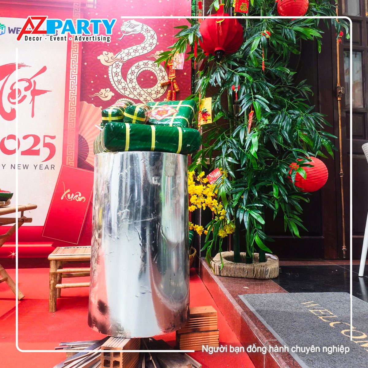 nồi bánh chưng xanh ngày tết