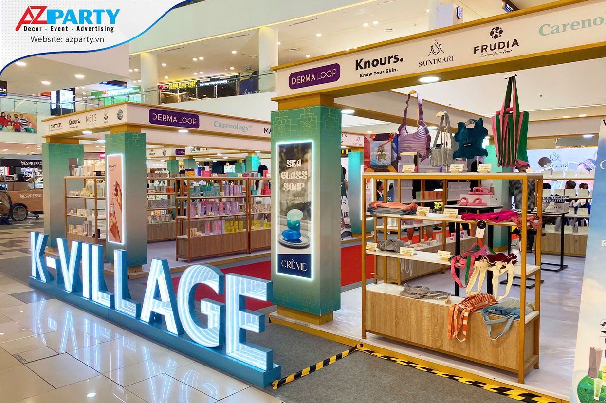 Booth activation K-Village tại trung tâm thương mại