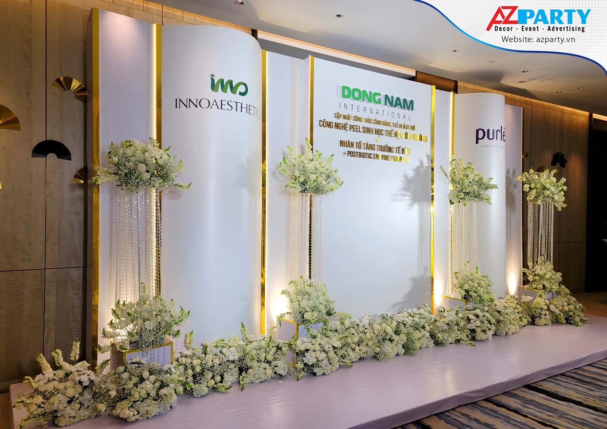 Booth check in sự kiện công ty Đông Nam